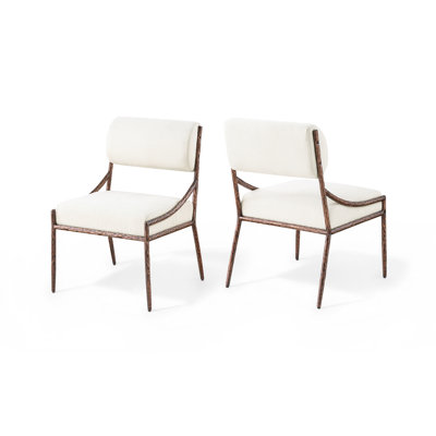 Bastille Chenille Fabric Upholstered Dining Side Chair