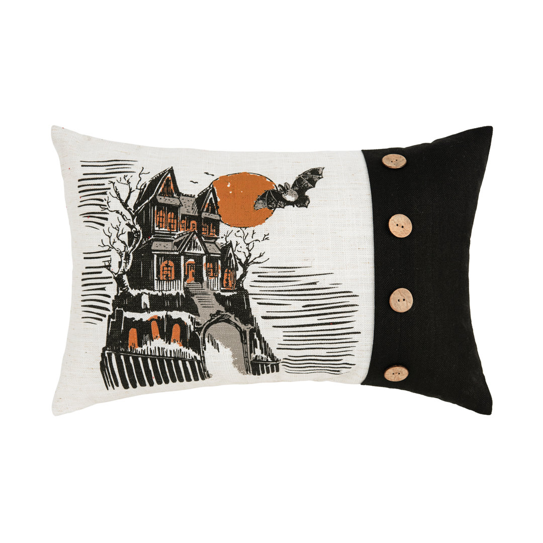 13" x Haunted House Halloween Printed Throw Pillow C&F Home