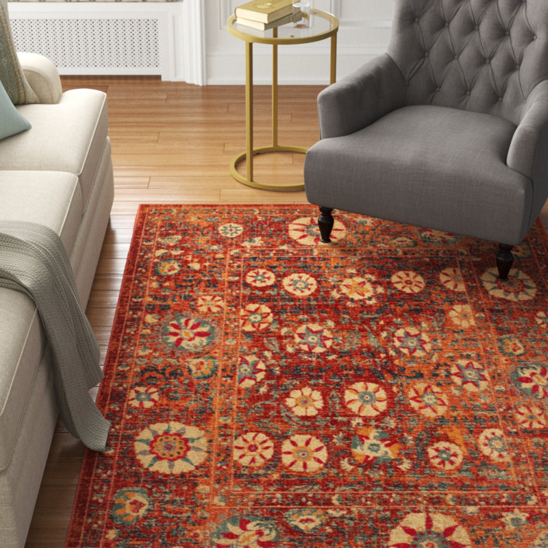 Cuthbertson Floral Indoor Rug, Rectangle 5'3" x 7'10"