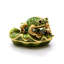 Cristaux autrichiens beiges avec grenouille sur lis