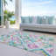 Machine Washable Indoor/Outdoor Chayden ACN1088 Teal 1'8" x 2'6" Rug-109484456