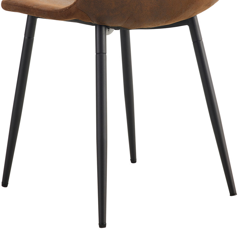 87 Inch Wood Dining Table Set With PU Leather Upholstered Dining Chair, Brown, 9 Pieces: Table, 8 Chairs