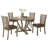 Pcs Table Set Round Dining Table   Farmhouse Rustic Look Distressed Look