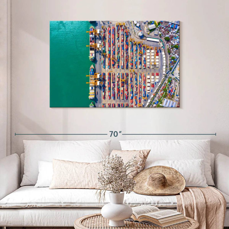 Mehar Container Port, 30" H x 45" W