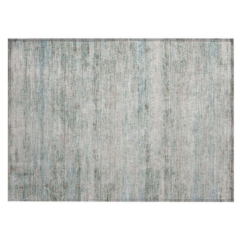 Machine Washable Indoor/Outdoor Colman ACN2154 Striped Rug, Rectangle 1'8" x 2'6"