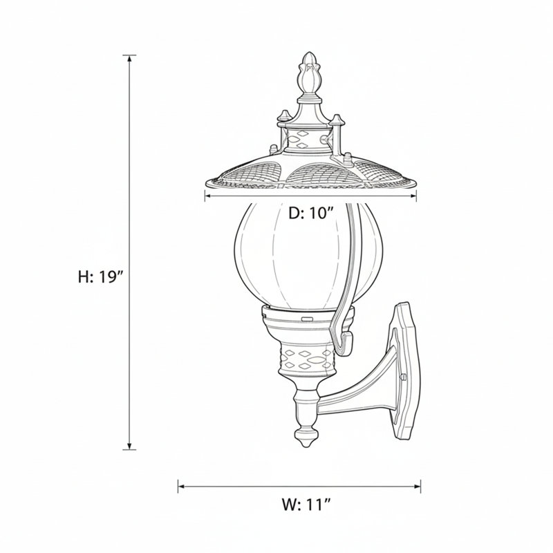 Galen 1-Light Outdoor Armed Sconce
