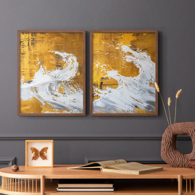Série ABSTRACT CDxxi - reproduction encadrée de qualité supérieure - prête à être accrochée - aucun clou requis - aucun clou requis