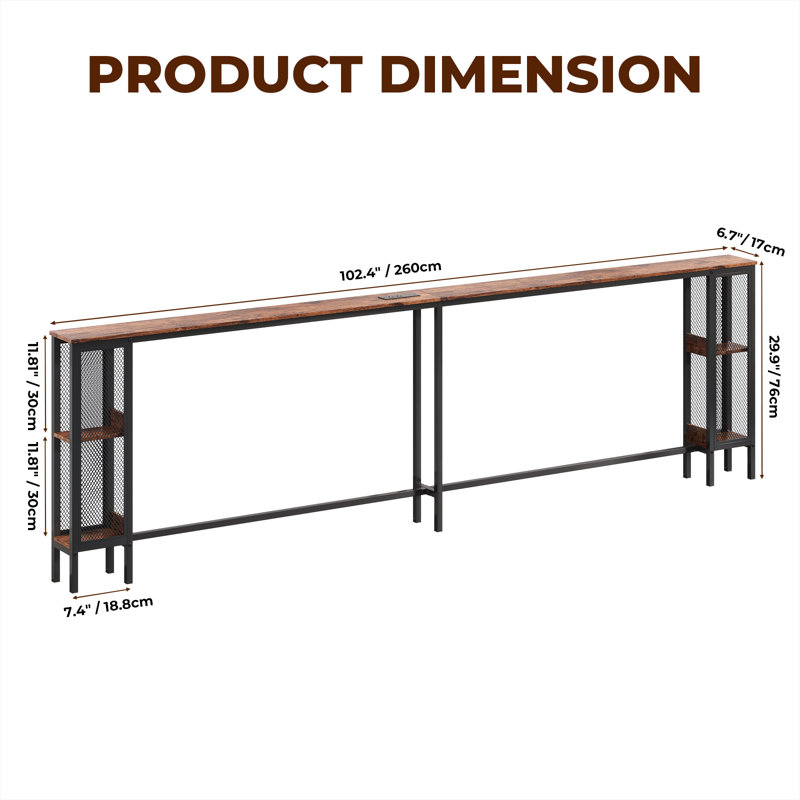 260 cm W Console Table
