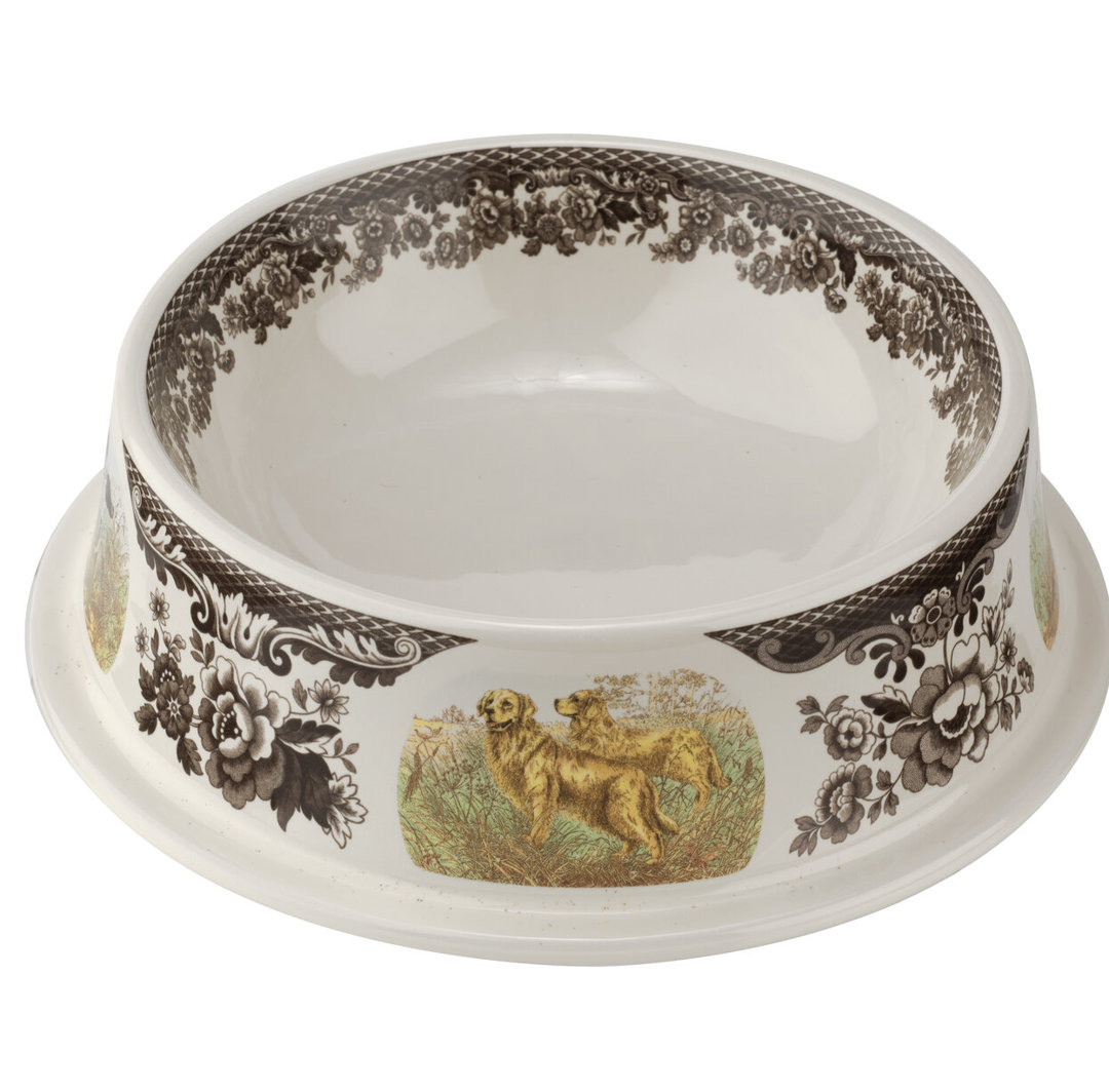 Spode Woodland Dogs Pet Bowl 8.5" Assorted Dogs Spode