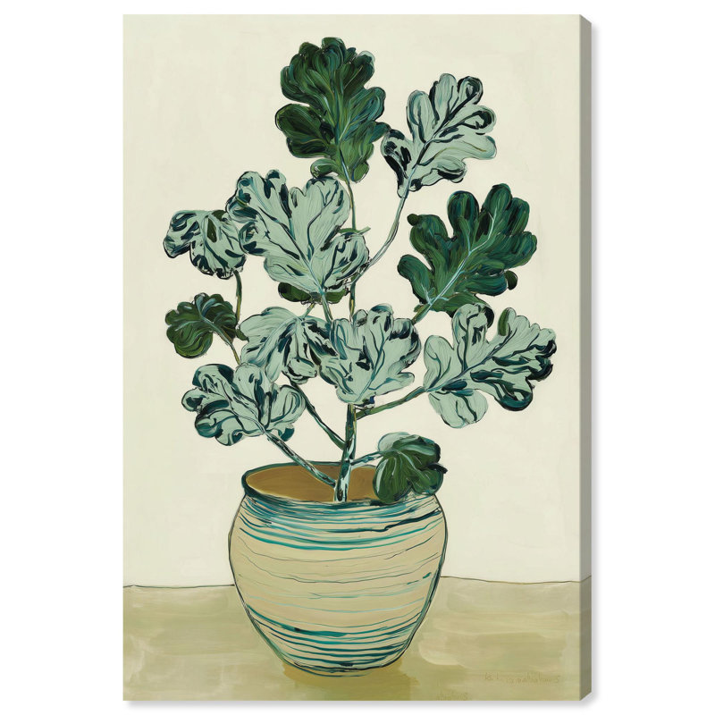Reproduction d'art sur toile en pot Geranium II par Art Remedy, H 36 po x l 24 po, Toile tendue avec châssis