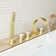 3 Handles Deck Mounted Bathroom Tub Faucet Trim with Handshower