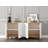 Modern Console Table, Sapphire Oak & White, 59.1 x 28.7 x 14.2 inches | 100% Melamine Coated Particle Board, Thickness: 0.7 inches | Wall-Mountable, Multiple Shelves, Stylish Geometric Design for Contemporary Spaces