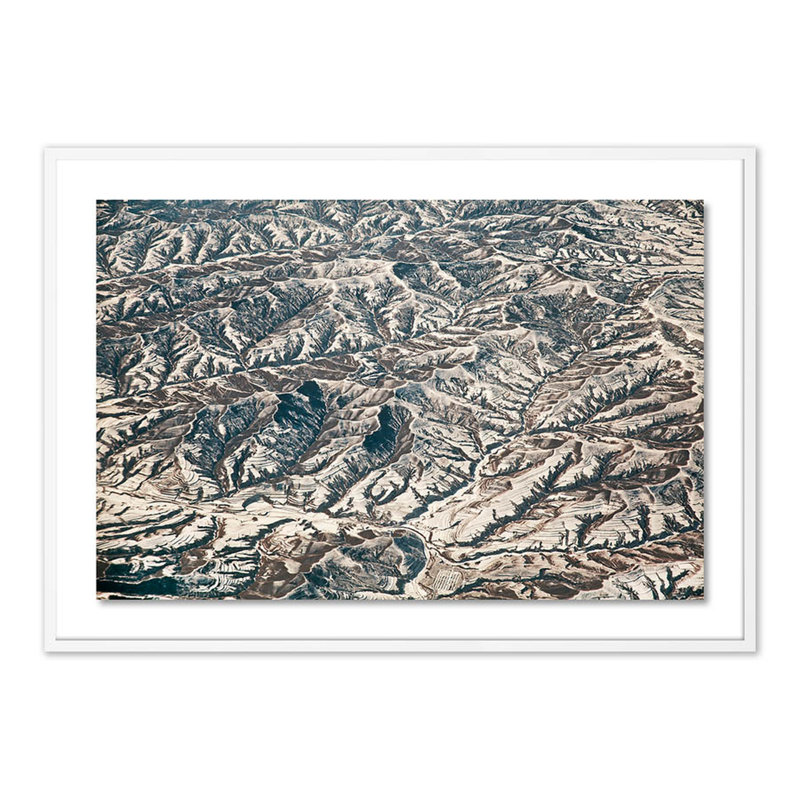 Earth III Print by Jakob Wagner, White, 34" H x 48" W x 2.5" D