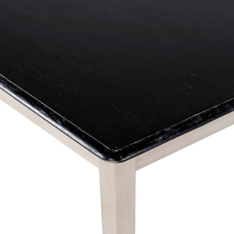 Nova Dining Table, Rectangular, European Black Ash W Antique White 59 Inch