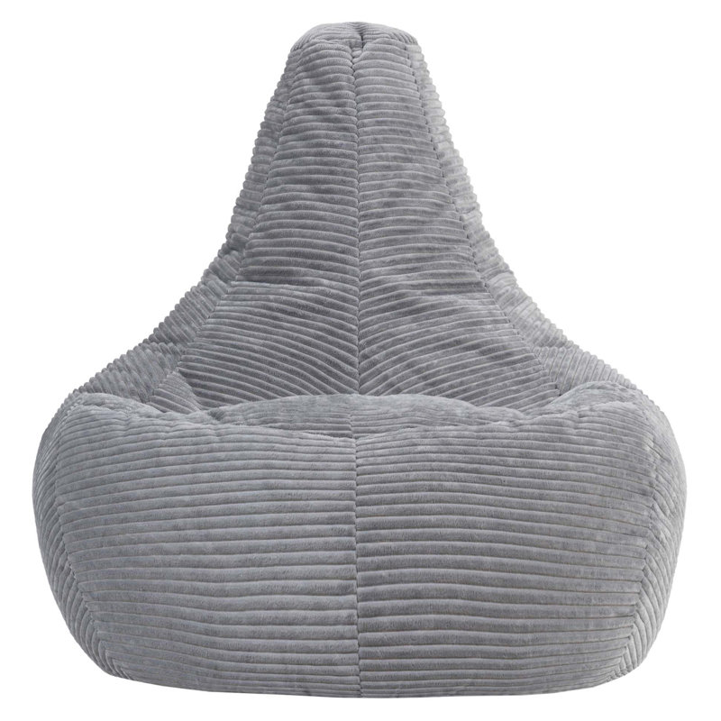 Dalton Corduroy XL Recliner Bean Bag, Grey