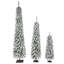 Ensemble d'arbres de Noël artificiels 8 pi, 6 pi et 4 pi pré-éclairés, pin vert articulé avec 820 lumières DEL chaudes, 2539 branches