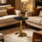 Square Dining Table, 23.6" Table With Thickened Edge Decor Tabletop & Metal Pedestal, Mid Century Modern Bistro Table For Kitchen, Small Places, Living Room, Cafe-2137091312-2137091316