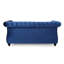 Velours bleu marine foncé pour un style de salon élégant avec des coussins moelleux