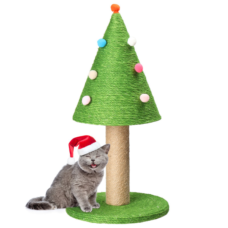 25'' Christmas Tree Cat Scratching Post