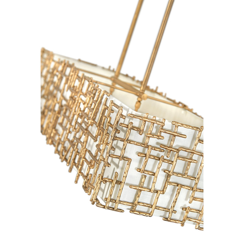 Farrah 8-Light Rectangle Chandelier, Gold