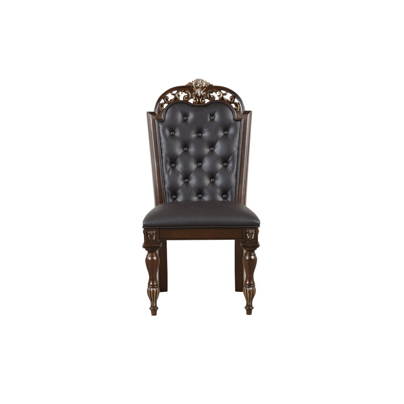 Maximus Wood Dining Set in Madeira, 7 Pieces: Table, 6 Chairs
