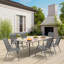  Wittig Outdoor Stackable Dining Chairs(Set of 4), Patio Outdoor Chairs-610373347-610373344