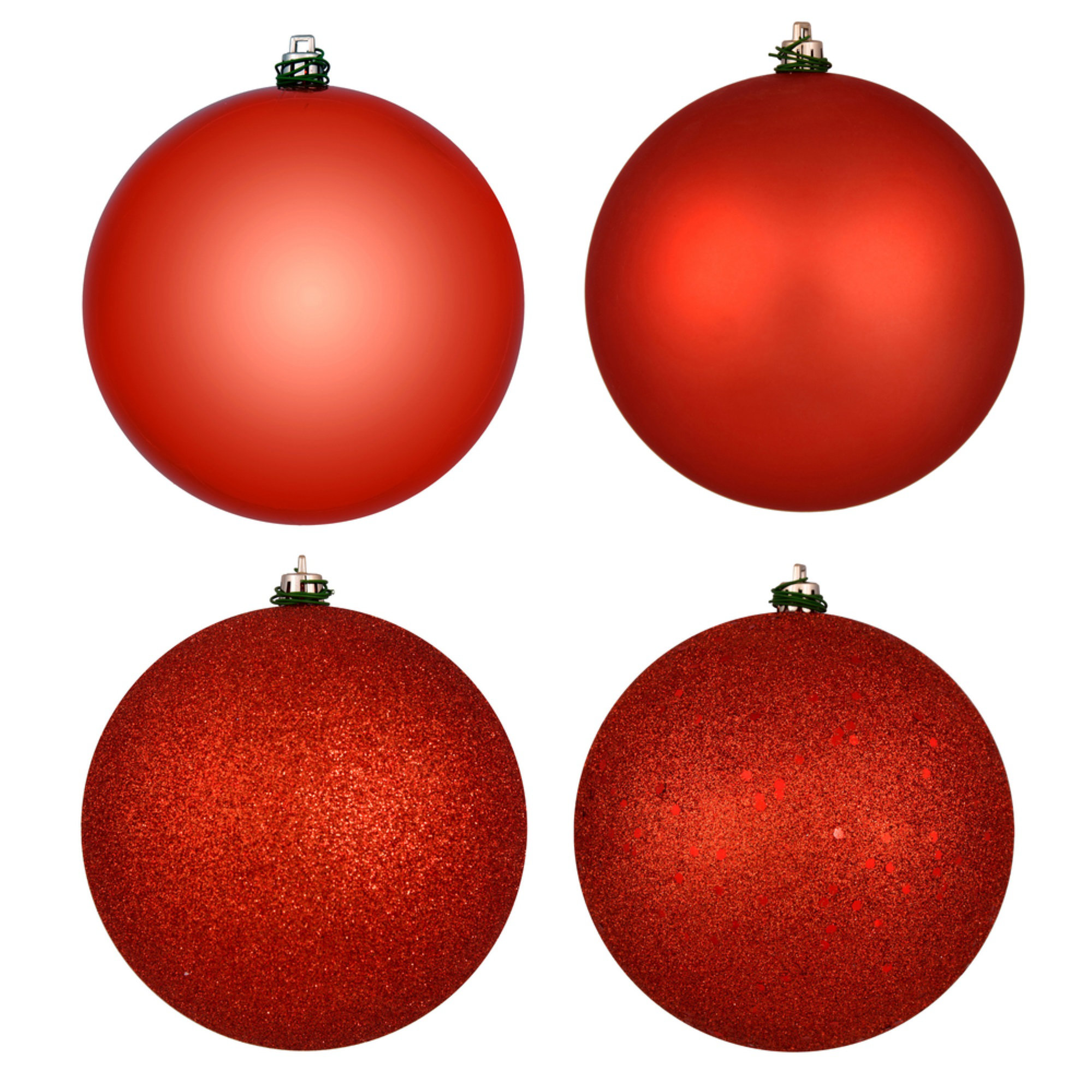 Holiday Décor Ball Ornament, Bittersweet, 4" H x 4" W x 4" D