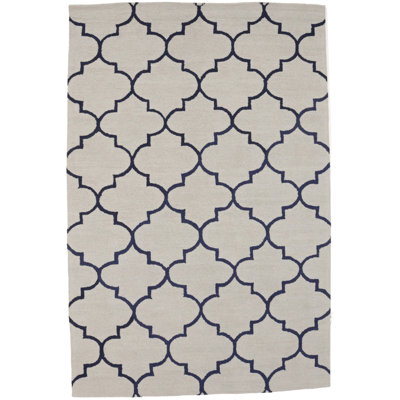 Janeane Trellis Geometric Hand-Tufted Modern Rectangle 5' x 8' Area Rug Multicolored