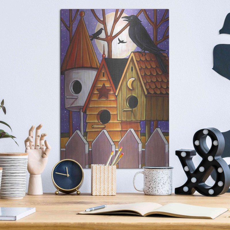 "Moon Crows House" par Cathy Horvath, H 16 po x l 12 po