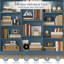 Ensemble de 2 grandes bibliothèques de rangement en bois de 74 po x 59 po x H 74 po-130076529