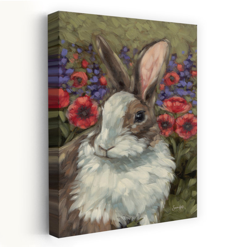 Spring Melody, art contemporain de lapin, H 48 po x l 32 po
