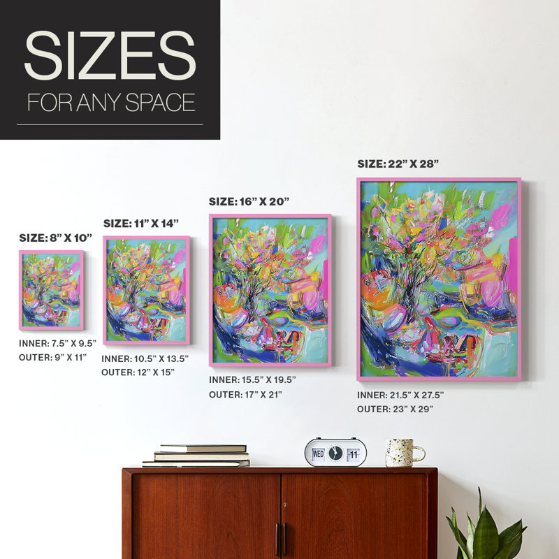 NAUTICAL Series XCVII, reproduction encadrée - bois massif, Rose, H 30 po x l 24 po