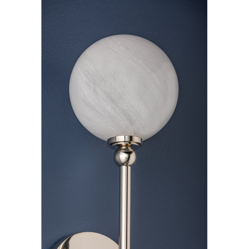 ANDREWS 2 LIGHT WALL SCONCE, Polished Nickel