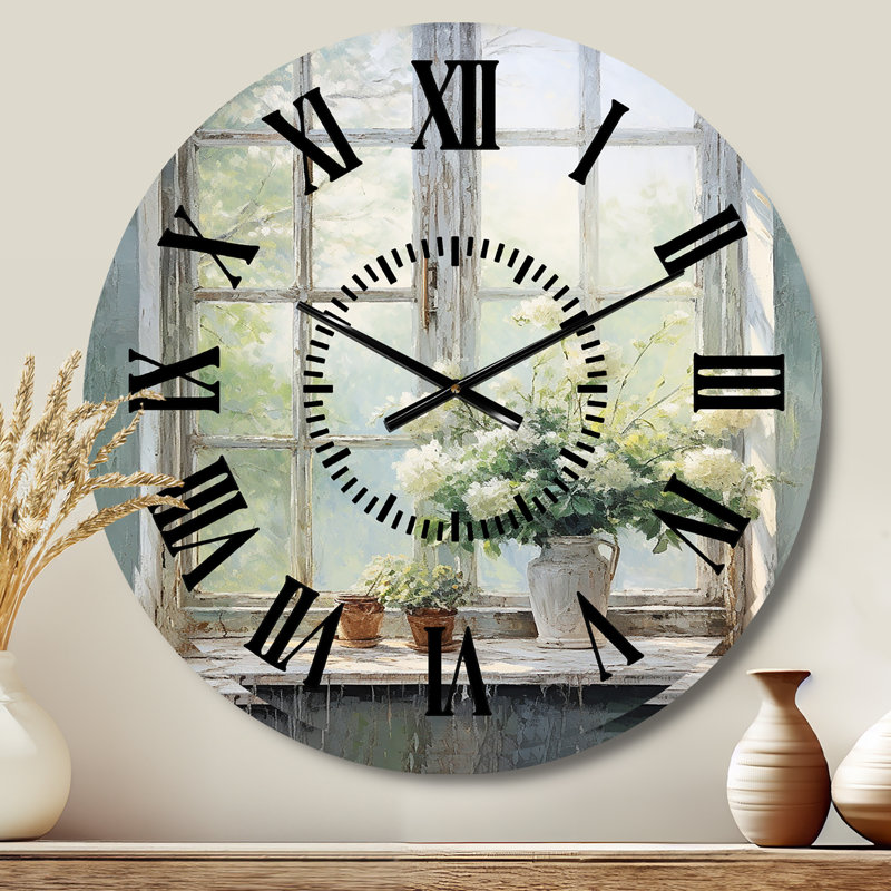 Horloge murale campagne noire, Médium