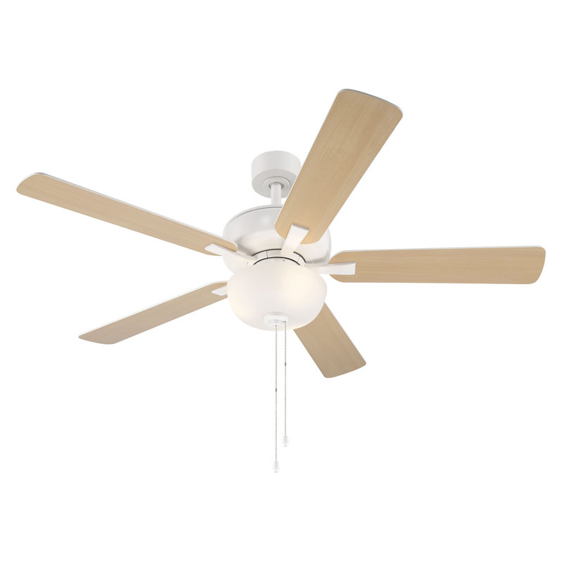 Kendleton 52'' Ceiling Fan with Light Kit, White