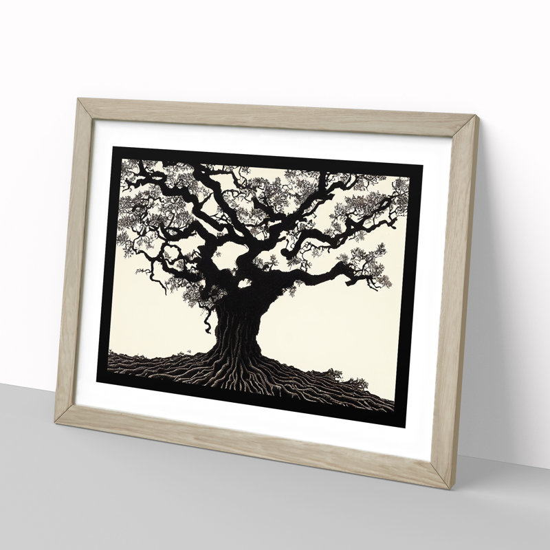 Cosmopolitan Oak Tree - Framed Print, 34cm H x 46cm W x 2cm D, Oak Framed