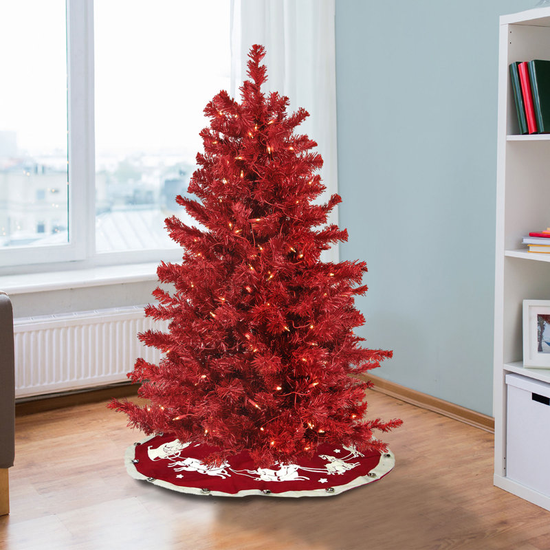 Easy Set-Up Lighted Pine Christmas Tree