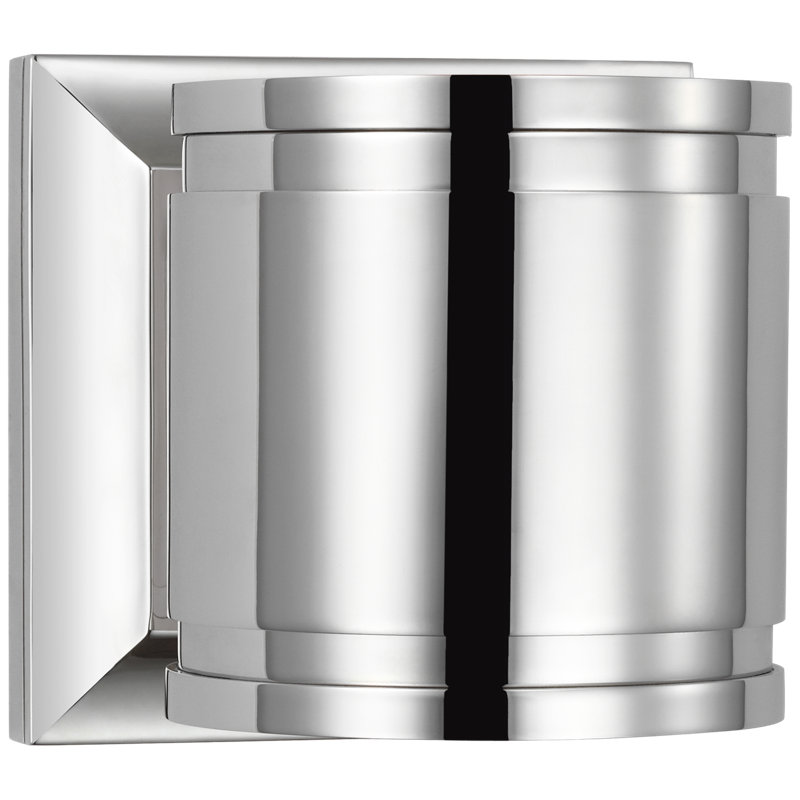 Provo 1 - Light LED Outdoor Armed Sconce, Polished Nickel, 4.5" H x 4.5" W x 5.75" D, Polished Nickel