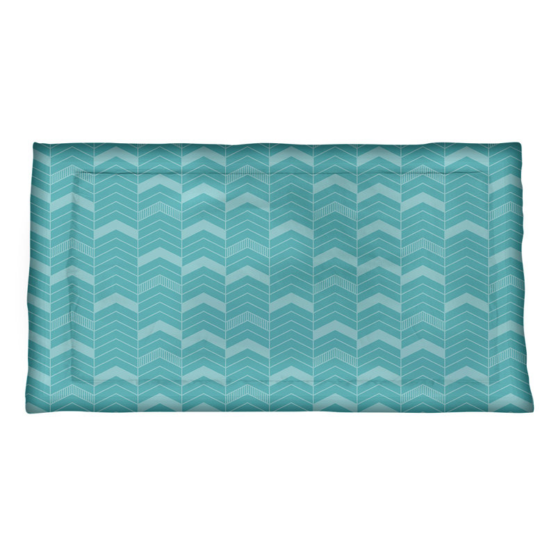 Taie décorative Rhonda, Très grand, Microfibre, Bleu sarcelle