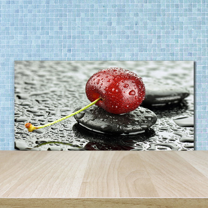 Cherry in the Rain 50cm x 100cm Glass Panel