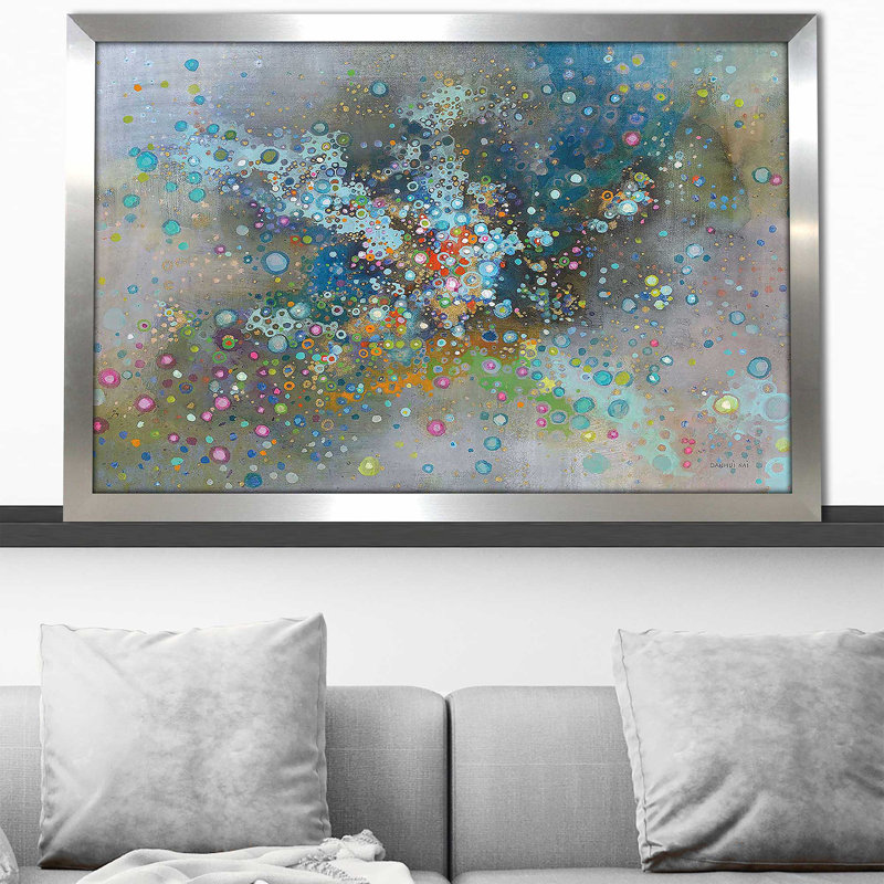 Andromède par Danhui Nai - Peinture, Encadrement argenté, H 27,5 po x l 39,5 po x P 0,75 po