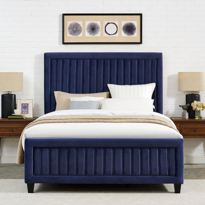 Gerke Upholstered Microfiber / Microsuede Standard Bed