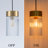 Single Light Clear Ribbed Glass Pendant Light