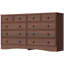 Commode 10 tiroirs pour chambre à coucher, meuble télé pour commode, commode pour rangement et rangement, merisier-1823870918