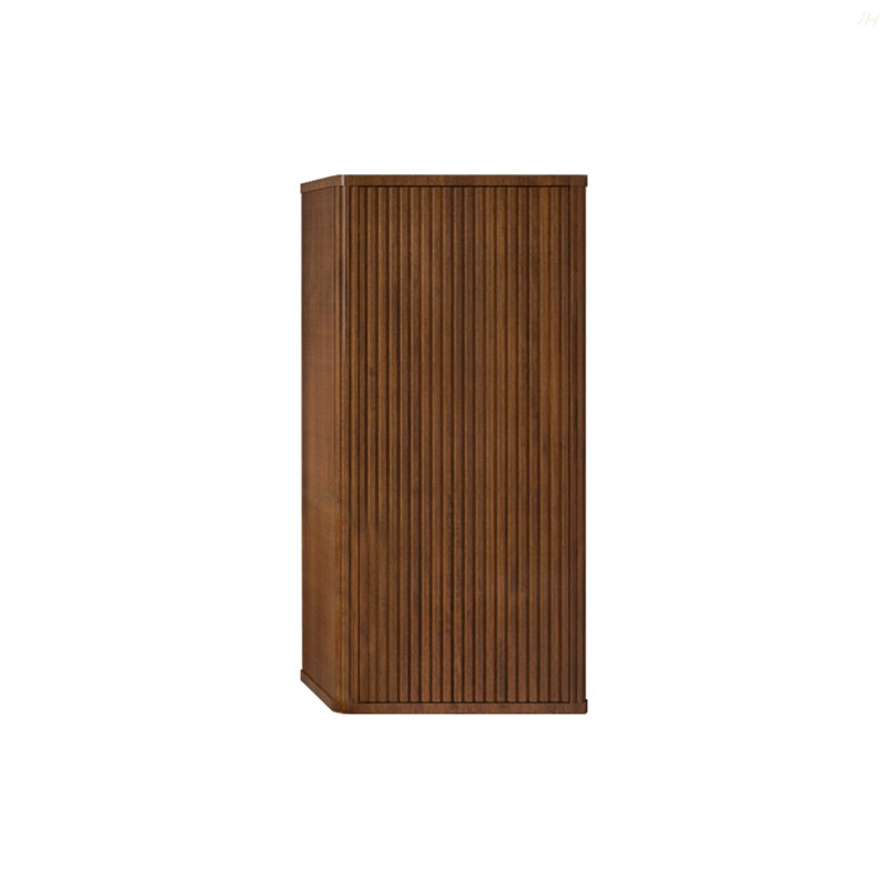 CC0414S305 Armoire latérale flottante rayée pour salle de bain, armoire de rangement murale pour petits espaces, pré-assemblée