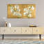 Orchids on a Golden Background 1 Piece Wrapped Canvas Painting-572756503