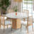 Afred Round Faux Marble Top Dining Table