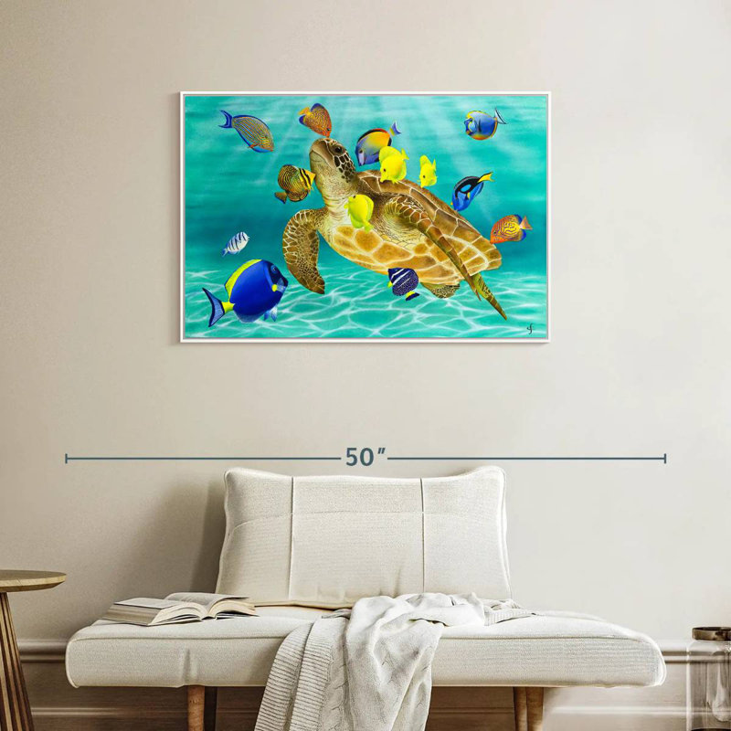 Kiss Kiss, Cadre flottant blanc, 37 po x 25 po