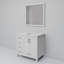 Meuble-lavabo décalé à droite l 36 po x P 22 po et miroir 34 po.-66637658-112956987