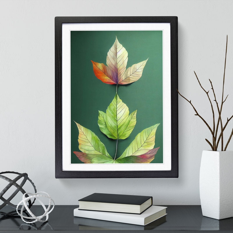 The Creative Leaves - Framed Print, Black, 64cm H x 46cm W x 2cm D